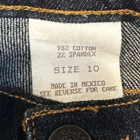 Girls Bootcut Jeans Sz 10 Dark Wash Rhinestone Pockets Denim Y2K Z Cavaricci - Picture 7 of 12